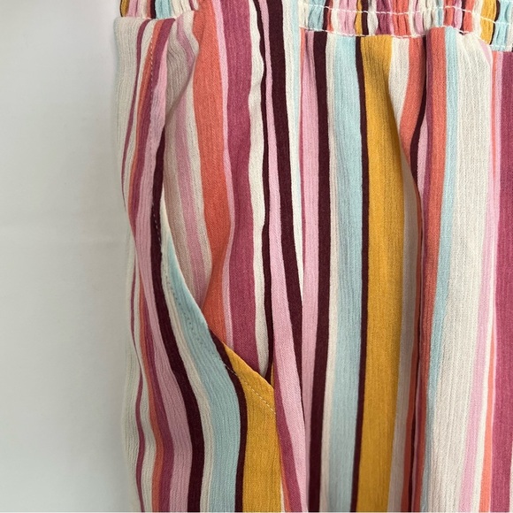 Torrid Women's Striped Poly Blend Smock Waist Beach Shorts Size 1 Multicolor NWT - Picture 2 of 7